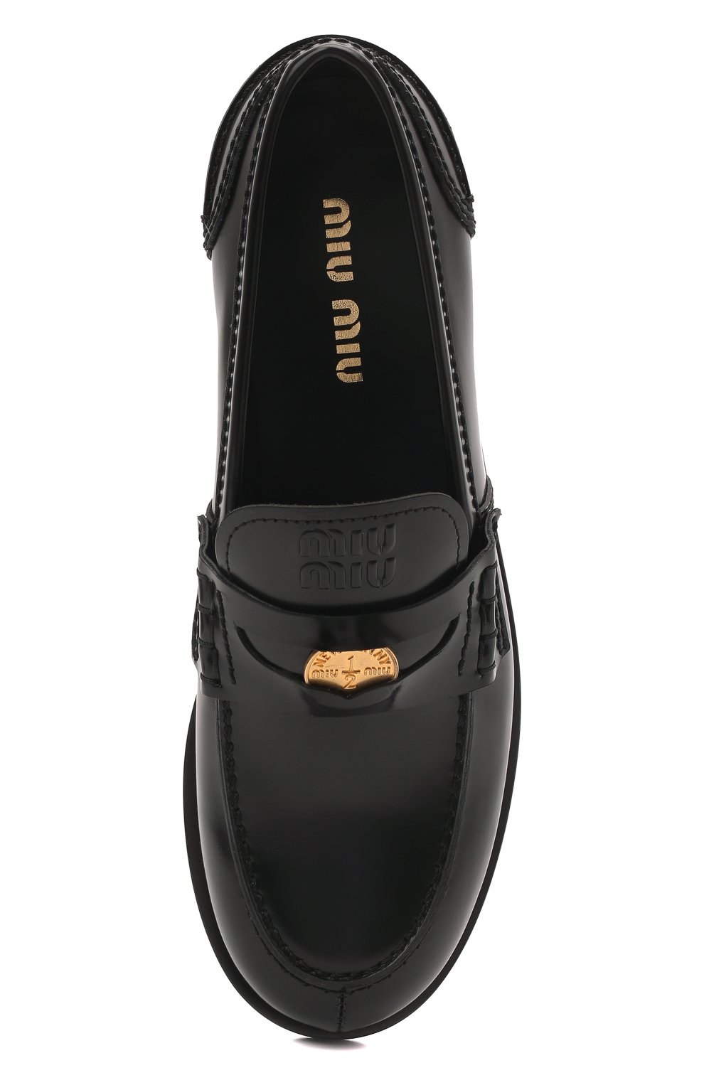 Кожаные лоферы MIU MIU, арт. 5D773D-ULX-F0002-020, фото 6