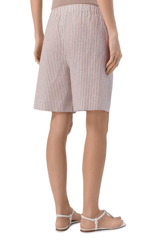 Шорты изо льна и хлопка Pietro Brunelli PN0320/LI0028 Коричневый  PN0320/LI0028 Фото 4