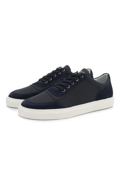 Мужские кожаные кеды HARRYS OF LONDON синего цвета, арт. NIMBLE TECH LEATHER/SUEDE | Фото 1 (Материал внутренний: Натуральная кожа; Подошва: Плоская; Статус проверки: Проверена категория; Материал утеплителя: Без утеплителя; Стили: Классический; Драгоценные камни: Проставлено; Материал сплава: Проставлено; Материал внешний: Натуральная кожа; Кросс-КТ: Низкие)