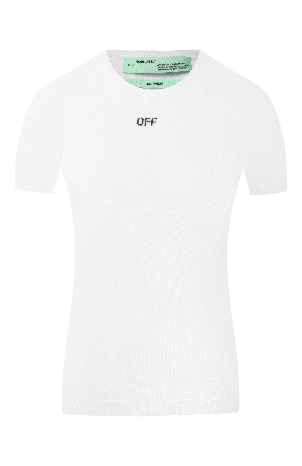 Топ из вискозы OFF-WHITE белого цвета по цене 32400 руб., арт. 0WHE001R19C980530110, фото 1 Топ из вискозы OFF-WHITE, арт. 0WHE001R19C980530110, фото 1