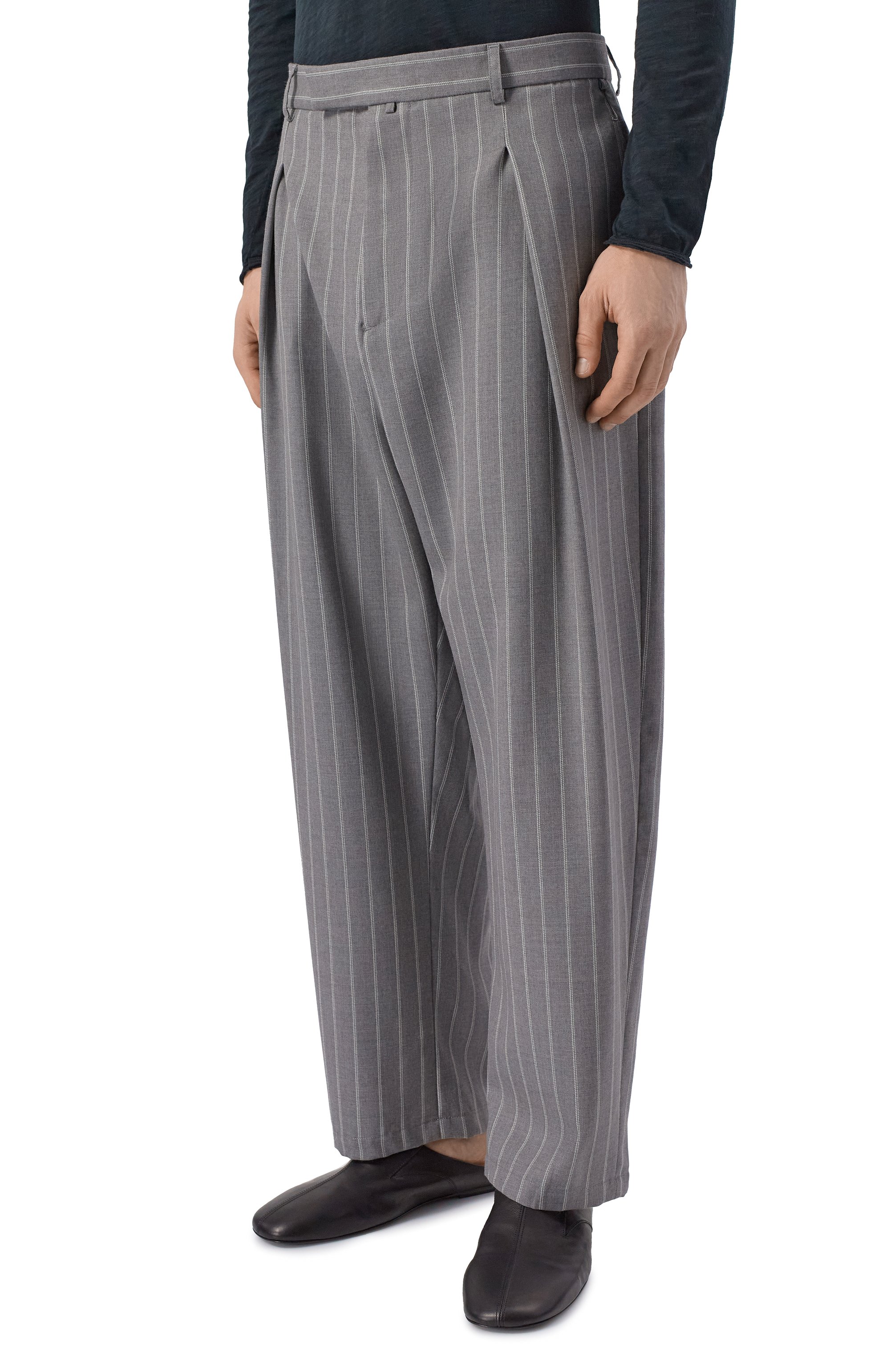 Шерстяные брюки MORDECAI серого цвета по цене 88400 руб., арт. 26E96MRU34L_001, фото 3 Шерстяные брюки MORDECAI, арт. 26E96MRU34L_001, фото 3