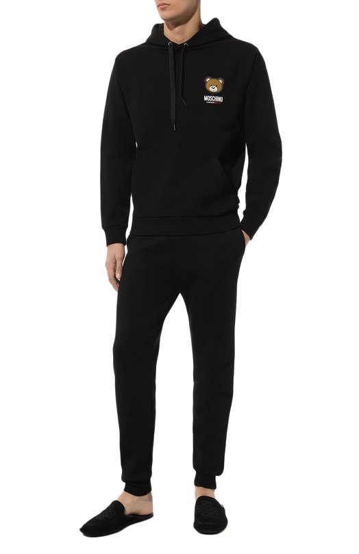 Хлопковое худи Moschino A1790/4413 Чёрный  A1790/4413 Фото 2