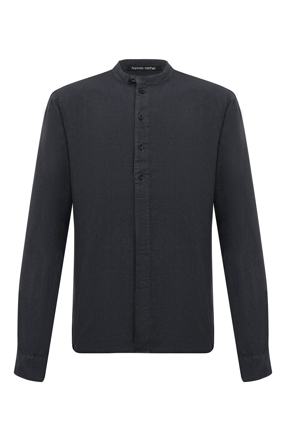 Льняная рубашка HANNES ROETHER темно-серого цвета по цене 23900 руб., арт. TU29BS.608, фото 1 Льняная рубашка HANNES ROETHER, арт. TU29BS.608, фото 1