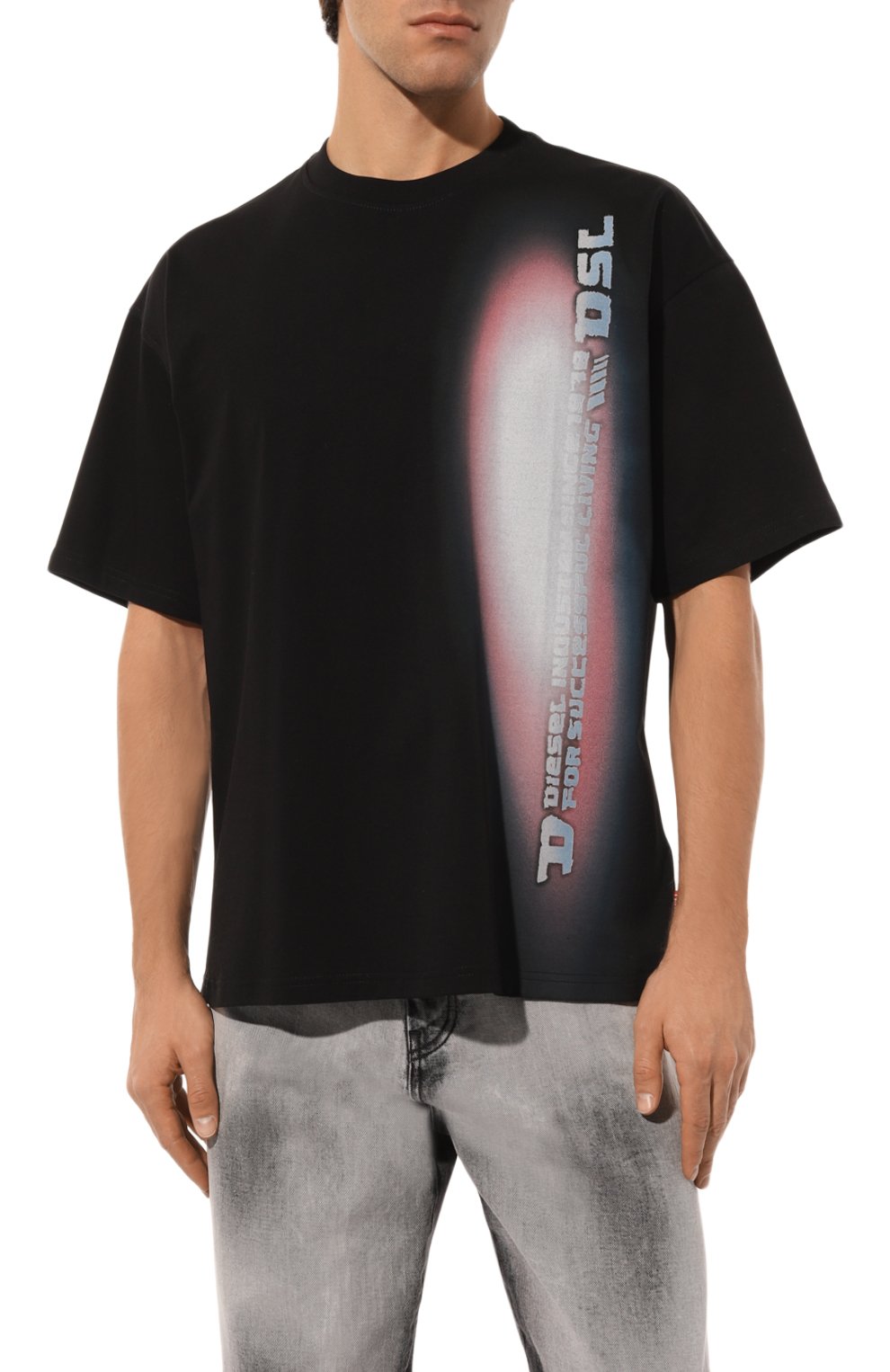 Хлопковая футболка DIESEL, арт. A15938/0PLAT, фото 3