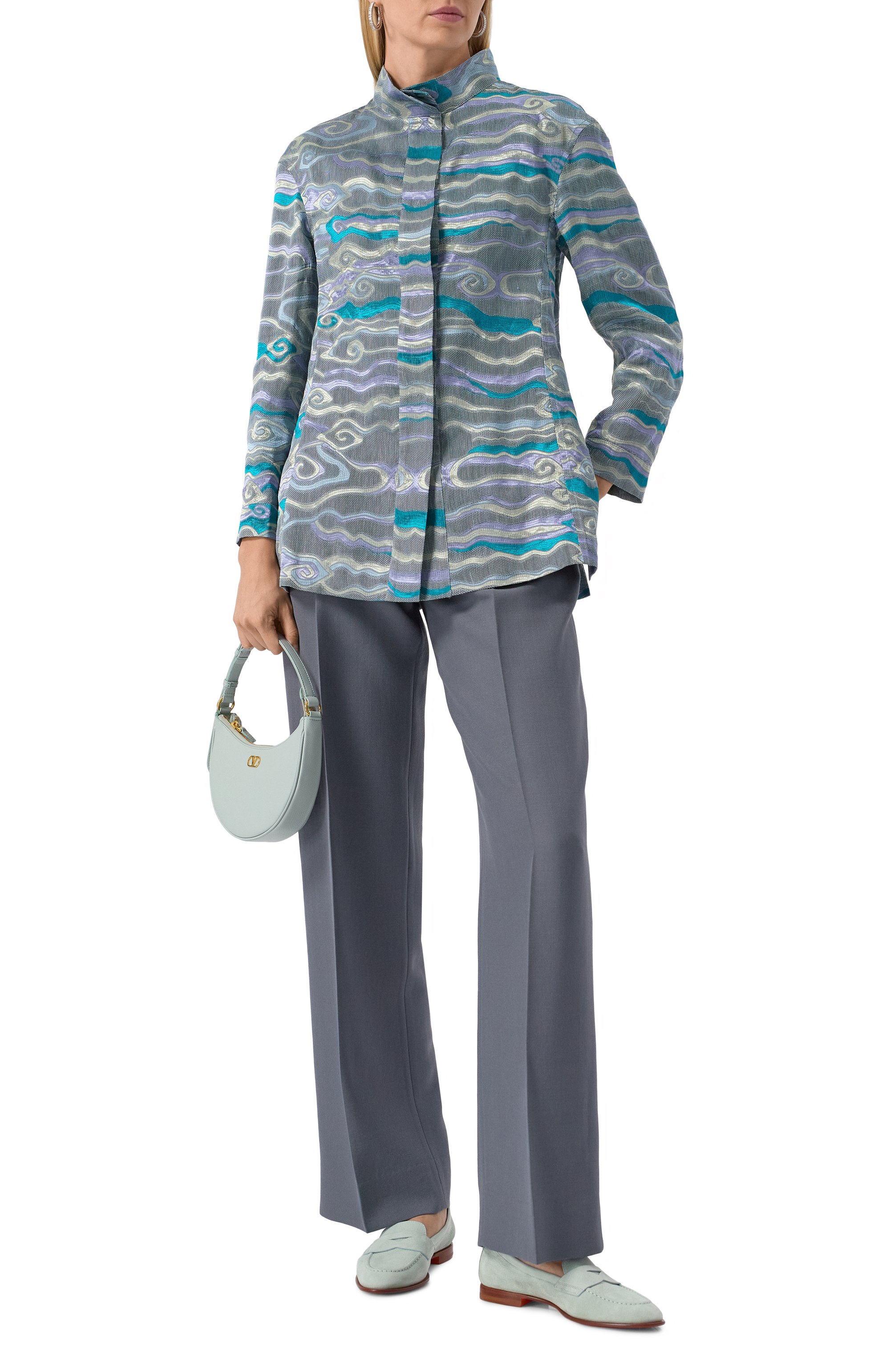 Пенни-лоферы из нубука SANTONI, арт. WUSG59962HAFSPRX, фото 2