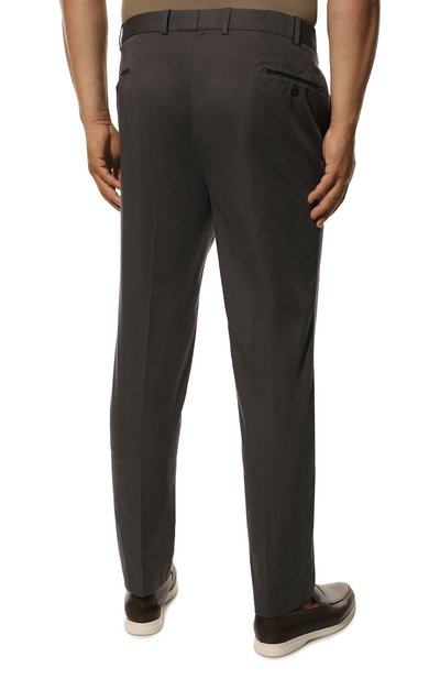 Хлопковые брюки HILTL темно-серого цвета по цене 22300 руб., арт. PEAKER S/73295/60-70, фото 4 Хлопковые брюки HILTL, арт. PEAKER S/73295/60-70, фото 4