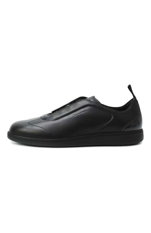 Кожаные кеды DBS-Olympic Santoni MBPG22109NERK0IL Чёрный  MBPG22109NERK0IL Фото 4