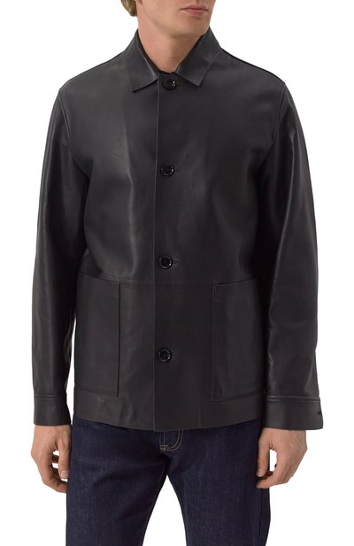 Кожаная куртка-рубашка BOSS, арт. 50531136, фото 3