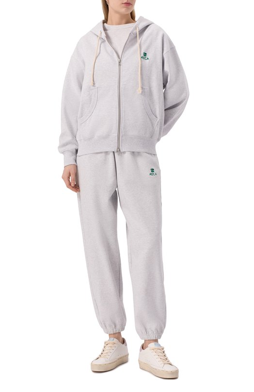 Хлопковая толстовка AECA WHITE AWCMFWBDTSZSO001C0.LIGHT GREY (S) Белый  AWCMFWBDTSZSO001C0.LIGHT GREY (S) Фото 2