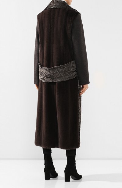 Меховое пальто COLOR TEMPERATURE коричневого цвета по цене 1250400 руб., арт. FW18CT1, фото 4 Меховое пальто COLOR TEMPERATURE, арт. FW18CT1, фото 4