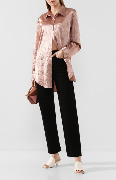 Атласная рубашка ACNE STUDIOS светло-розового цвета по цене 49950 руб., арт. AC0215/W, фото 2 Атласная рубашка ACNE STUDIOS, арт. AC0215/W, фото 2