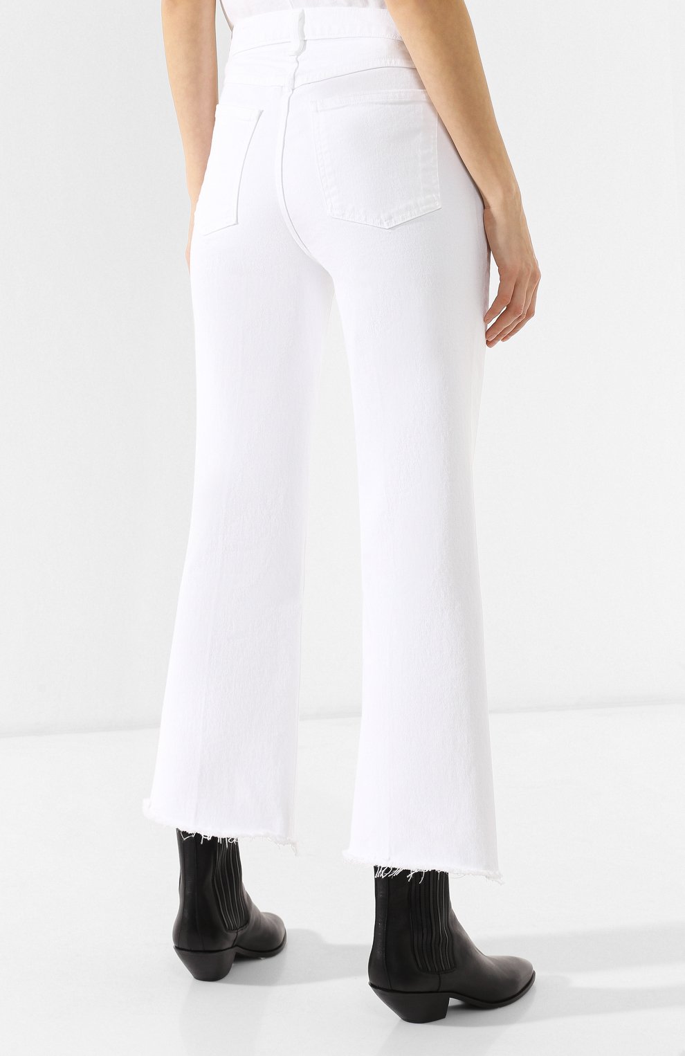Укороченные джинсы RAG AND BONE белого цвета по цене 21000 руб., арт. W26220137WHT, фото 4 Укороченные джинсы RAG AND BONE, арт. W26220137WHT, фото 4
