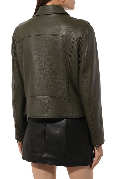 Кожаная куртка MASLOV хаки цвета по цене 187000 руб., арт. K09, фото 4 Кожаная куртка MASLOV, арт. K09, фото 4