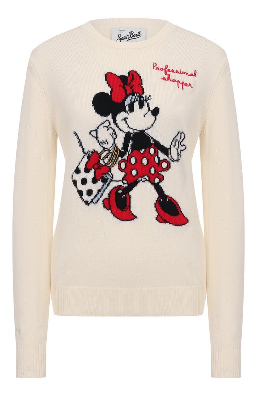 Свитер из шерсти и вискозы MC2 Saint Barth QUE0010-04150I/NEW QUEEN Кремовый QUE0010-04150I/NEW QUEEN