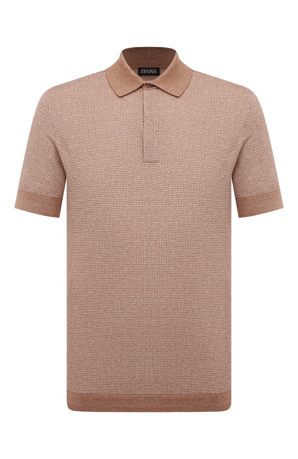 Поло из хлопка и льна ZEGNA, арт. UD372A7/D727, фото 1