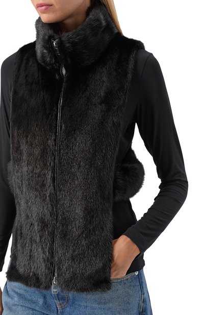 Жилет из норки JACOB LEE черного цвета по цене 480500 руб., арт. WMV2092AW25B, фото 5 Жилет из норки JACOB LEE, арт. WMV2092AW25B, фото 5