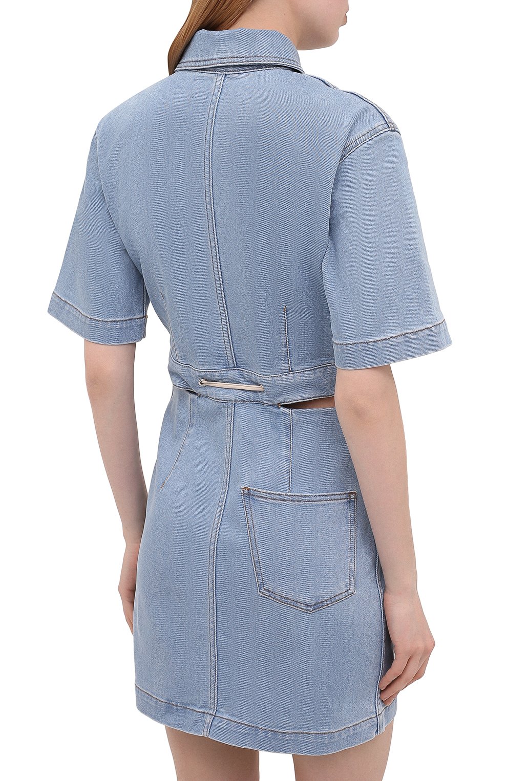 Джинсовое платье NANUSHKA, арт. TAYL0R_LIGHT BLUE_DENIM, фото 4