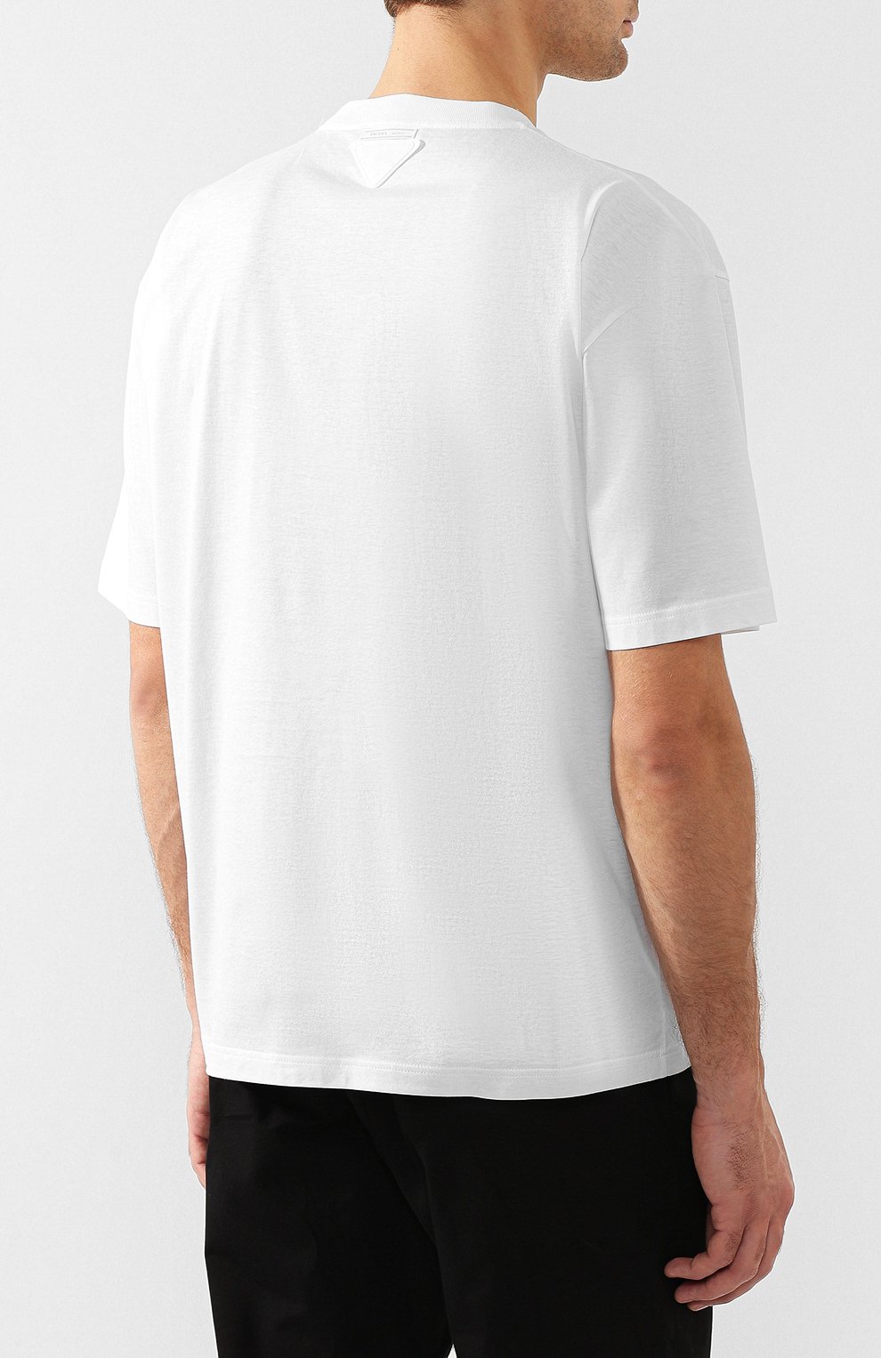 Хлопковая футболка с принтом PRADA, арт. UJN524-1SRO-F0009, фото 4