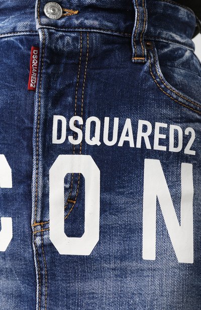Джинсовая юбка DSQUARED2 синего цвета по цене 48100 руб., арт. S80MA0003/S30663, фото 5 Джинсовая юбка DSQUARED2, арт. S80MA0003/S30663, фото 5