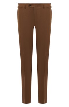 Мужские шерстяные брюки CANALI коричневого цвета, арт. 71019/AN04763 | Фото 1 (Материал внешний: Шерсть; Длина (брюки, джинсы): Стандартные; Случай: Повседневный; Материал сплава: Проставлено; Драгоценные камни: Проставлено; Стили: Кэжуэл)