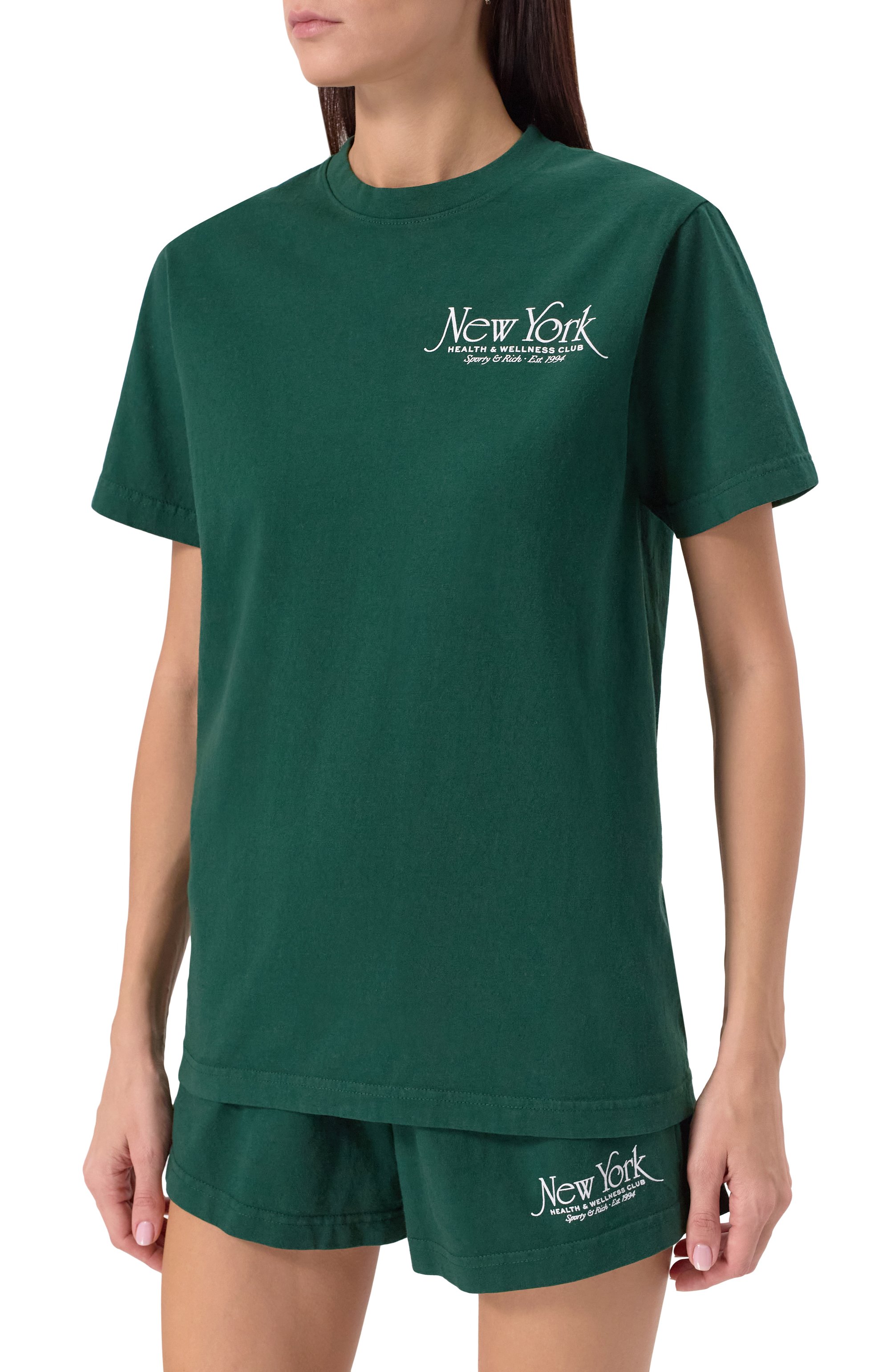 Хлопковая футболка SPORTY AND RICH, арт. T0043606034GR10, фото 7