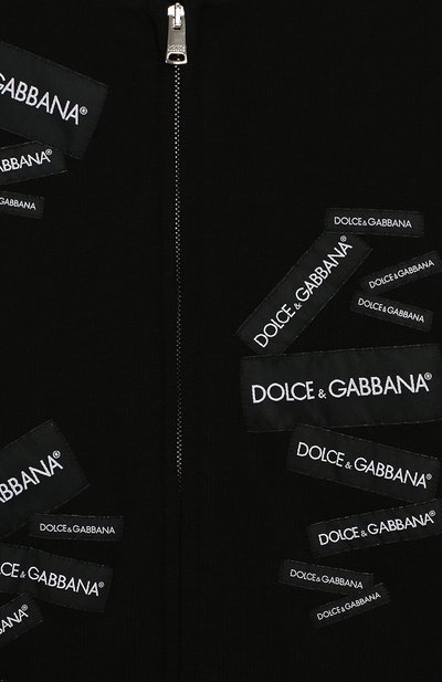 Хлопковый кардиган DOLCE & GABBANA черного цвета по цене 20650 руб., арт. L4JW2G/G7R0H/8-14, фото 3 Хлопковый кардиган DOLCE & GABBANA, арт. L4JW2G/G7R0H/8-14, фото 3