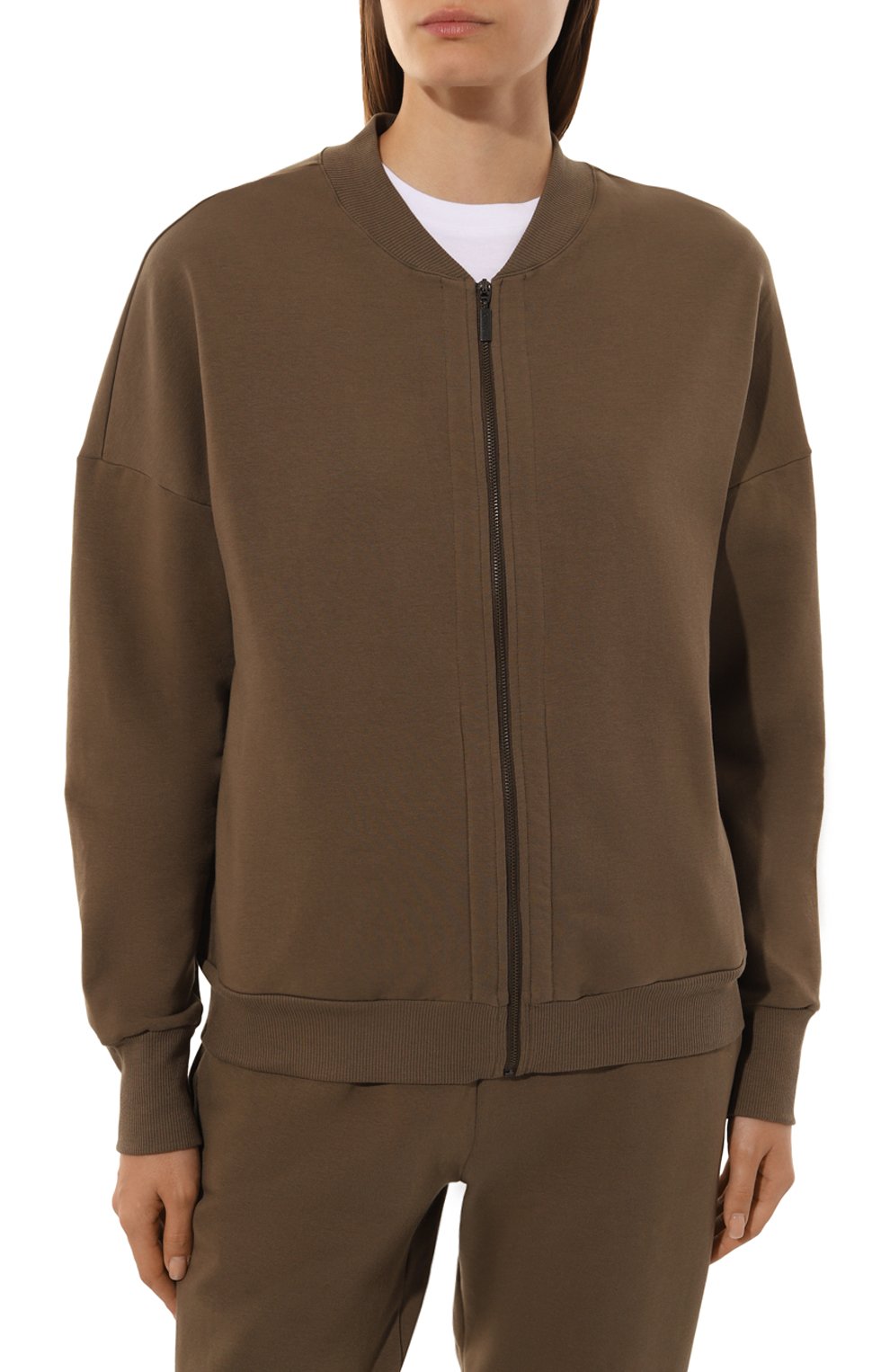 Хлопковый кардиган HANRO хаки цвета по цене 27500 руб., арт. 078757, фото 3 Хлопковый кардиган HANRO, арт. 078757, фото 3