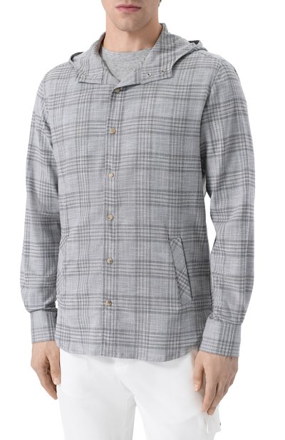 Рубашка из шерсти и шелка KITON, арт. UMCMARK0617E20_, фото 3