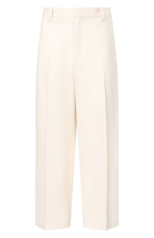 Хлопковые брюки Jil Sander J22KA0336/J45322 Кремовый J22KA0336/J45322