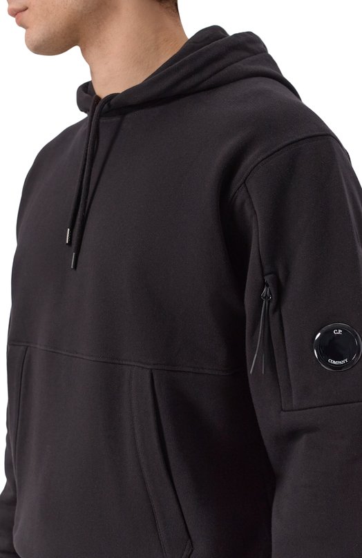 Хлопковое худи C.P. Company RCCMSS714A/005086W Чёрный  RCCMSS714A/005086W Фото 5