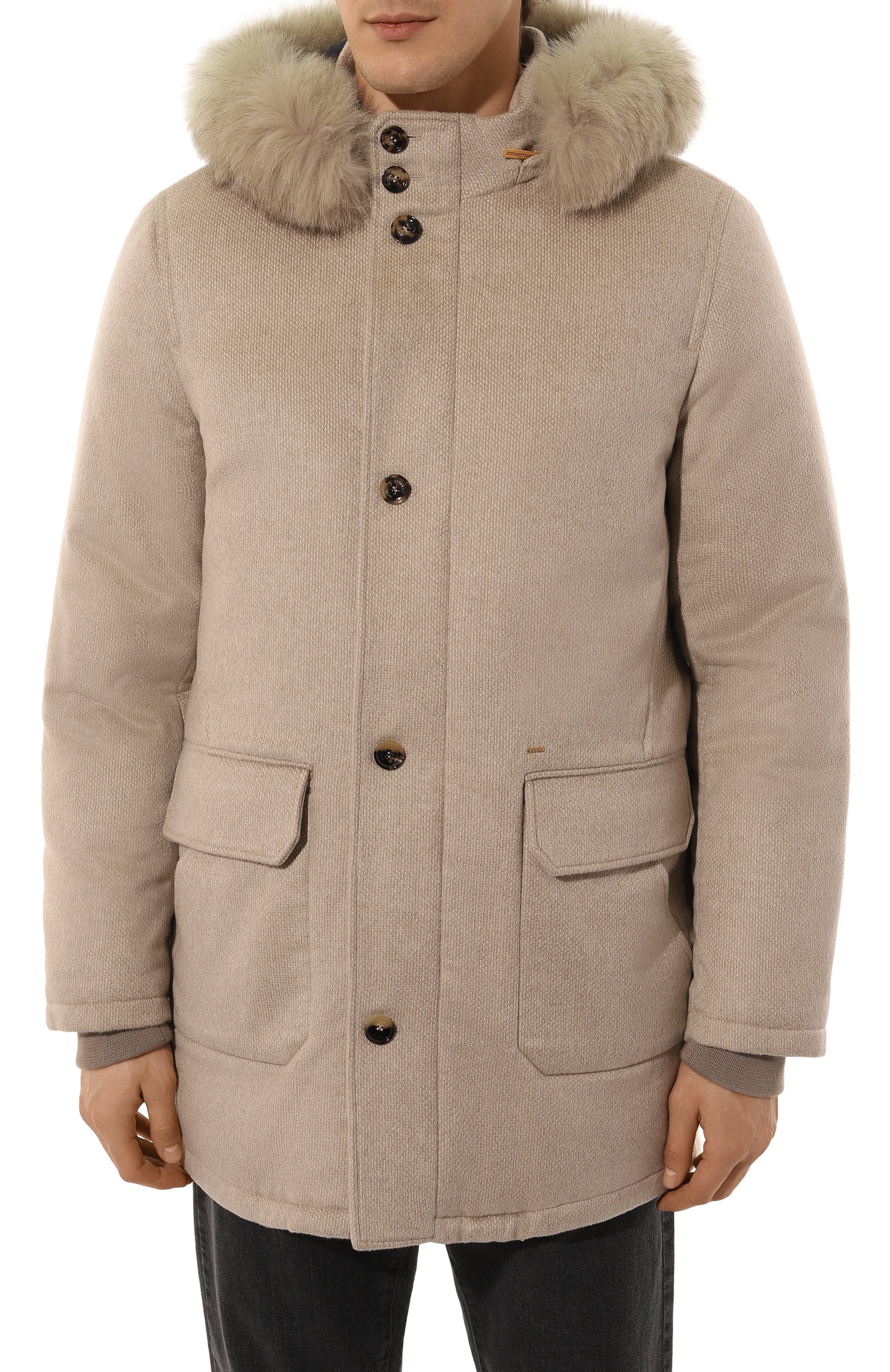 Парка из кашемира и шерсти норки с отделкой из лисицы STEFANO RICCI, арт. MDJ2300170/C072HC, фото 3