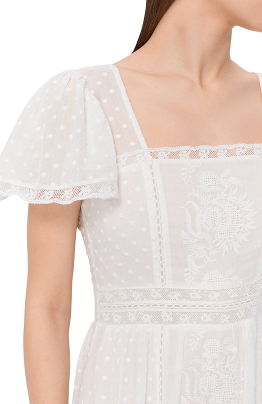 Хлопковое платье Love Shack Fancy LD717-548 Белый  LD717-548 Фото 4