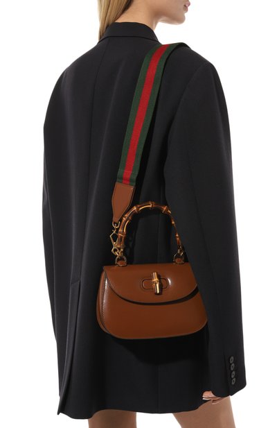Сумка gucci bamboo 1947 small GUCCI коричневого цвета по цене 518400 руб., арт. 675797 10ODT, фото 2 Сумка gucci bamboo 1947 small GUCCI, арт. 675797 10ODT, фото 2