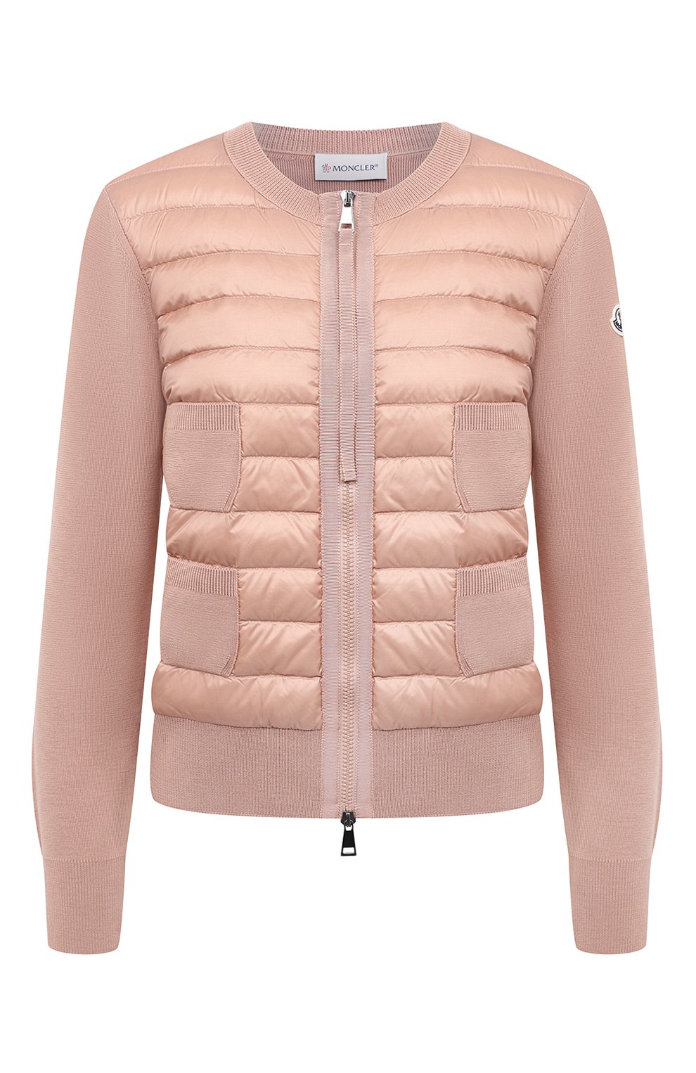 Кардиган MONCLER розового цвета по цене 78500 руб., арт. F2-093-9B510-00-A9018, фото 1 Кардиган MONCLER, арт. F2-093-9B510-00-A9018, фото 1