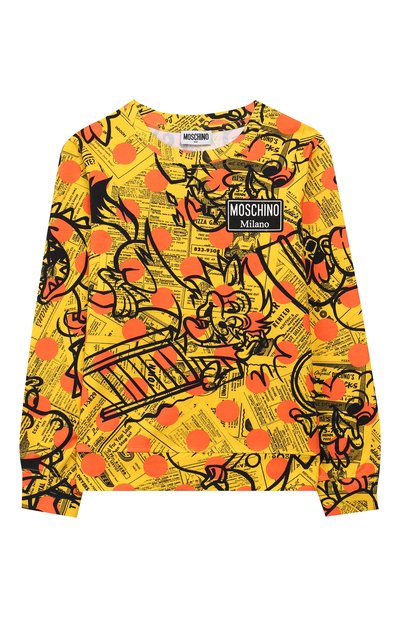 Хлопковый свитшот MOSCHINO, арт. HMF02T/LDB31/4A-8A, фото 1