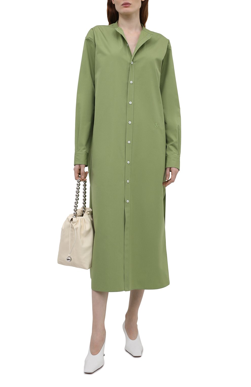 Хлопковое платье JIL SANDER, арт. JPPS500206-WS244500, фото 2