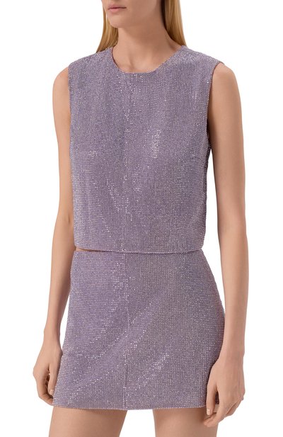 Топ с отделкой стразами SELF-PORTRAIT, арт. PF25023TL, фото 3