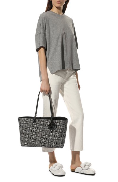 Хлопковая футболка LOEWE серого цвета по цене 41200 руб., арт. S359341XA4, фото 2 Хлопковая футболка LOEWE, арт. S359341XA4, фото 2