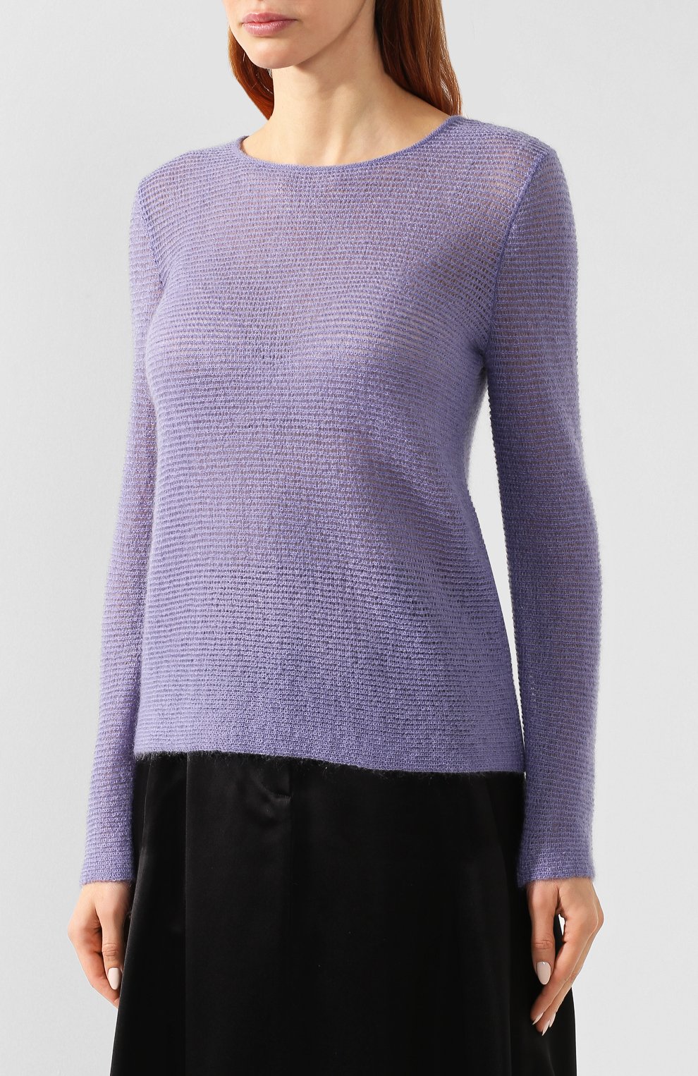 Свитер GIORGIO ARMANI сиреневого цвета по цене 57950 руб., арт. 6GAMA3/AMA8Z, фото 3 Свитер GIORGIO ARMANI, арт. 6GAMA3/AMA8Z, фото 3