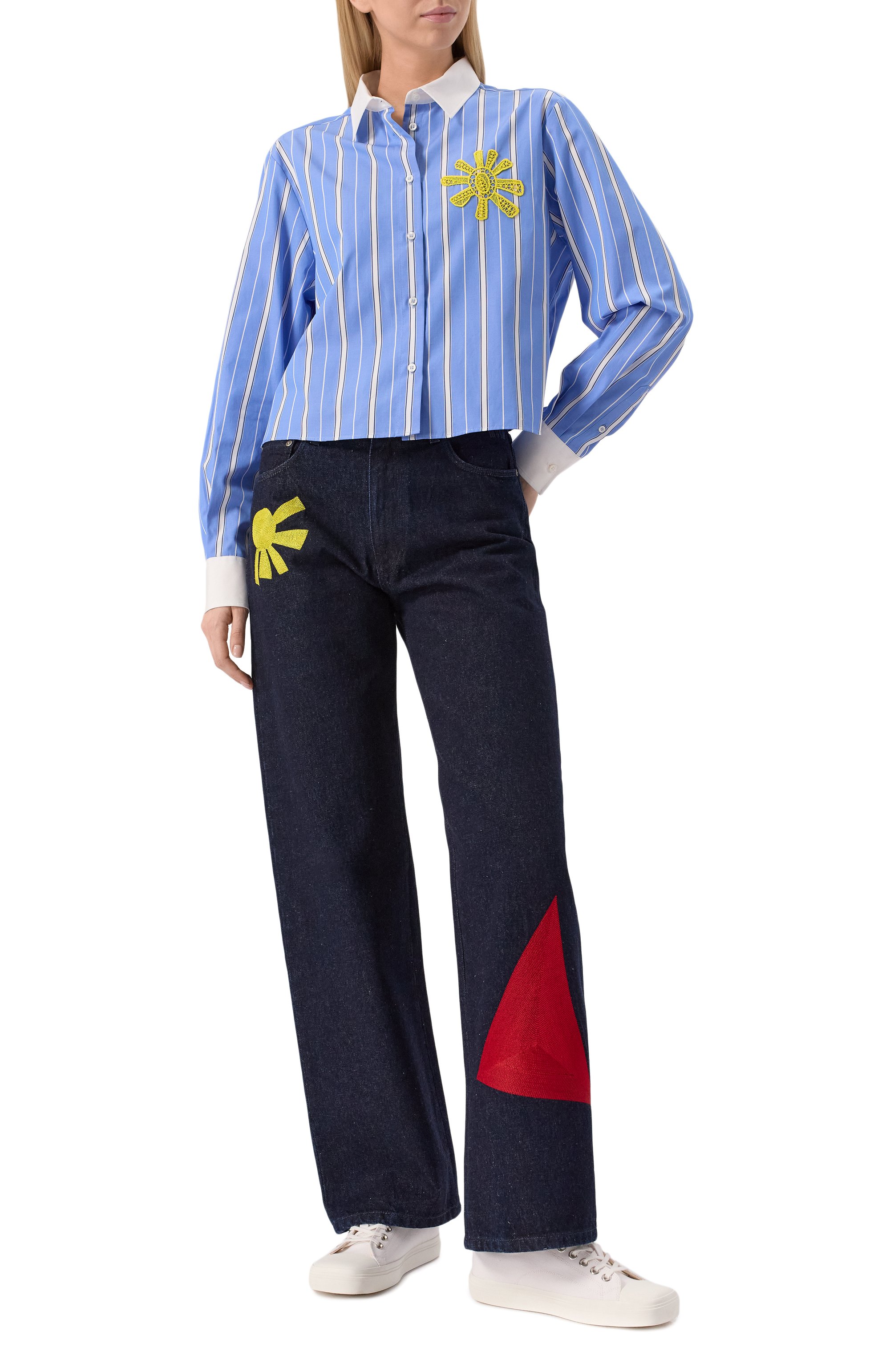 Хлопковая рубашка MSGM, арт. 3841MDE25XY/257117, фото 2