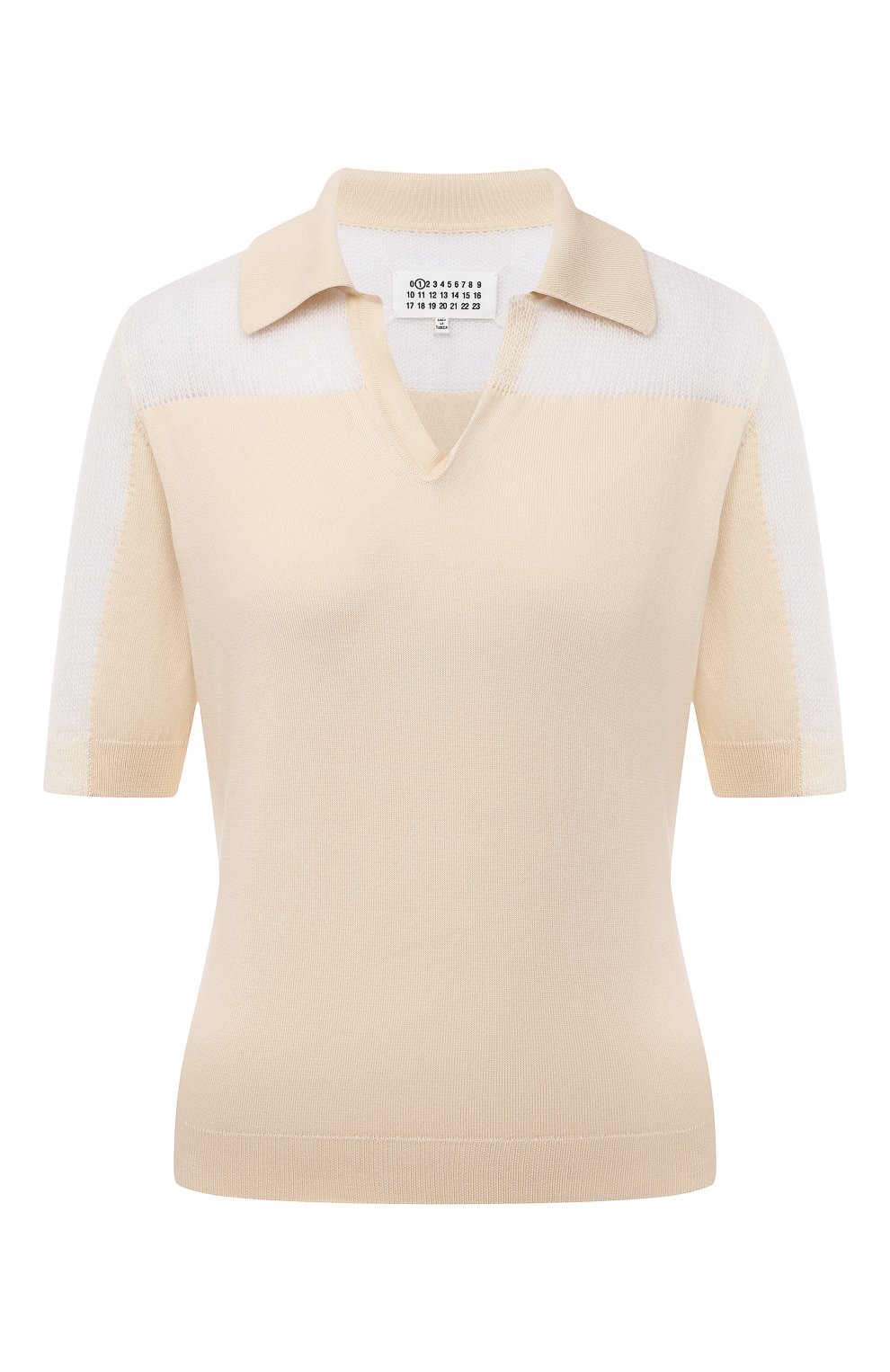 Хлопковый топ MAISON MARGIELA бежевого цвета по цене 47400 руб., арт. S51GL0031/S17676, фото 1 Хлопковый топ MAISON MARGIELA, арт. S51GL0031/S17676, фото 1