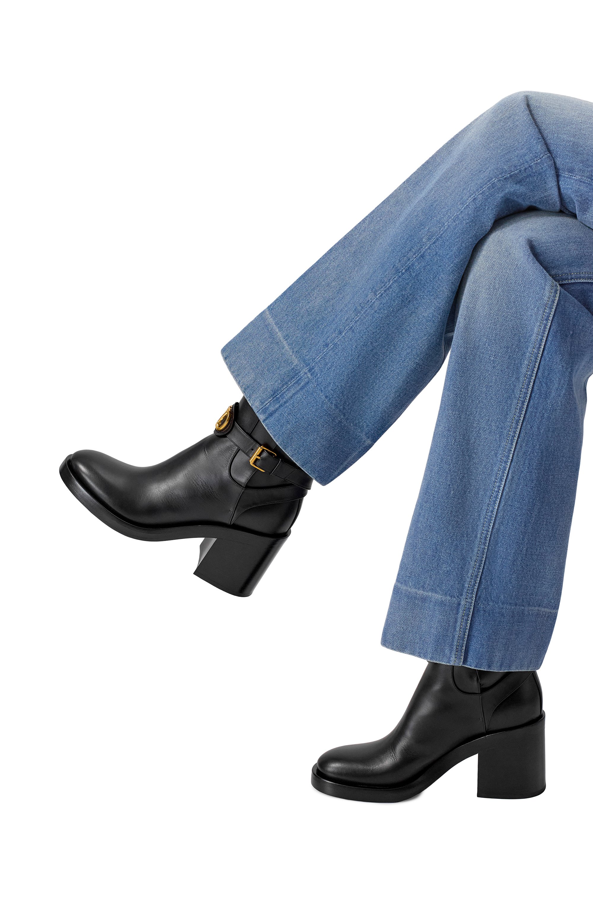 Кожаные ботильоны vlogo signature VALENTINO, арт. 7W2S0MB4/DSH, фото 2