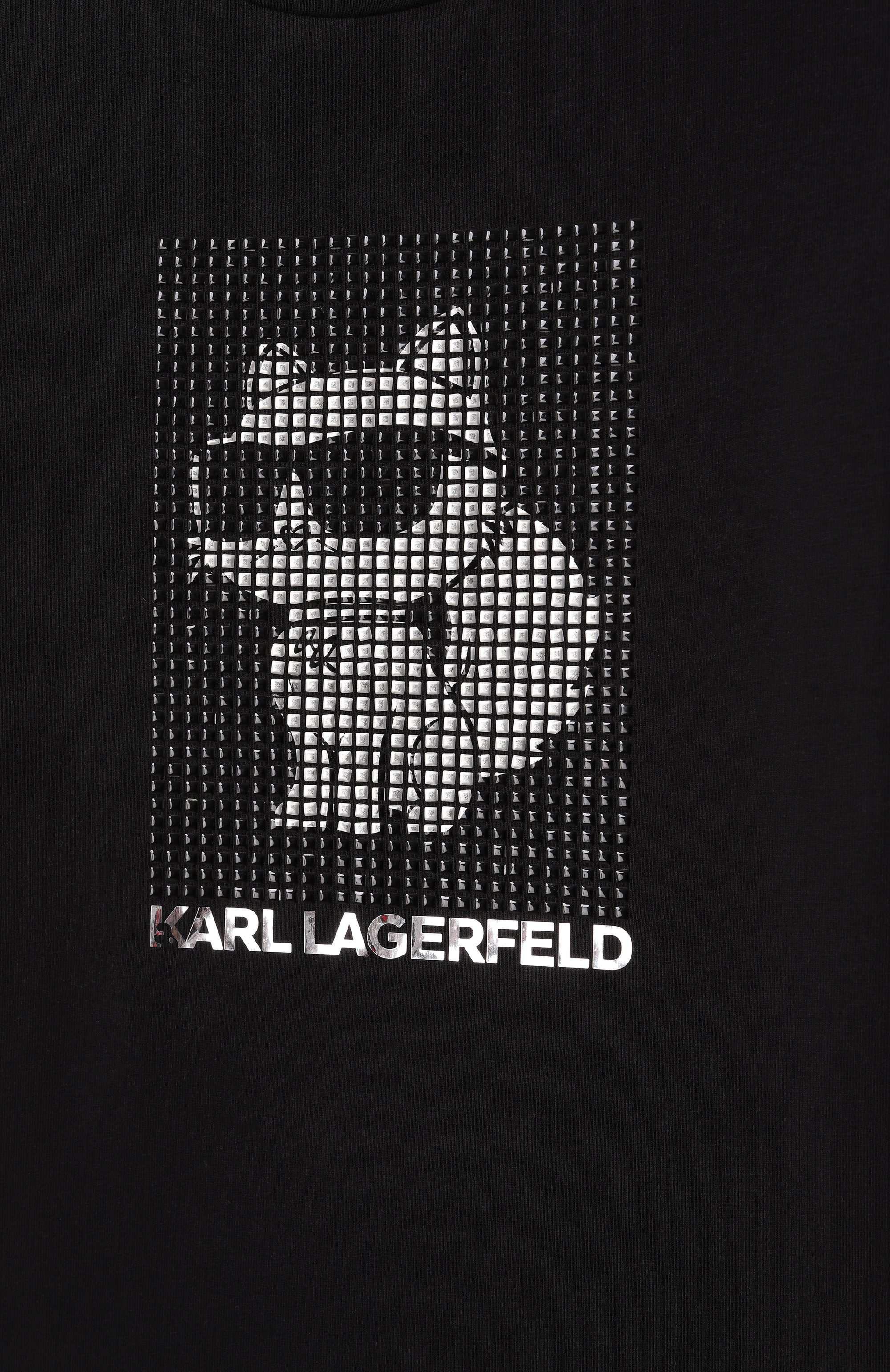 Хлопковая футболка KARL LAGERFELD KIDS, арт. Z30489, фото 3
