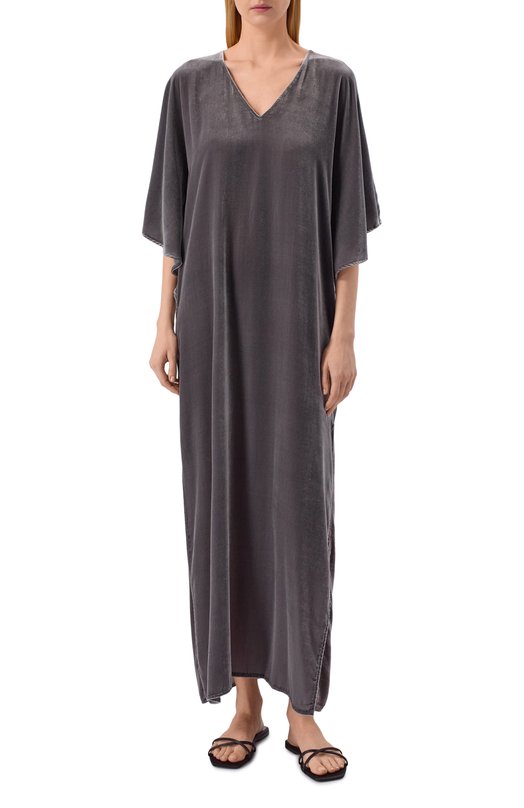 Платье из вискозы и шелка Marjolaine 5BRU3001 Серый  5BRU3001 Фото 2