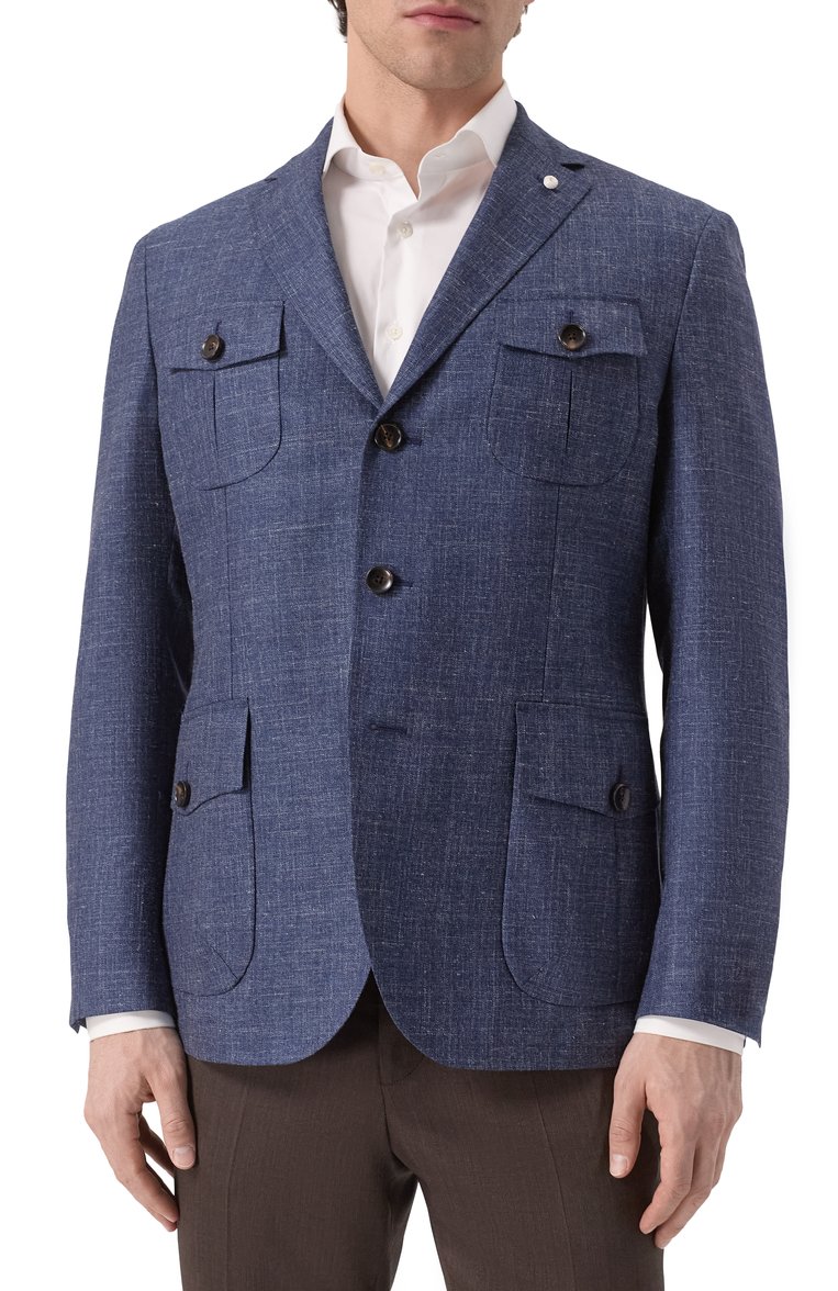 Пиджак из шерсти и шелка LUIGI BIANCHI, арт. 2564/52003, фото 5