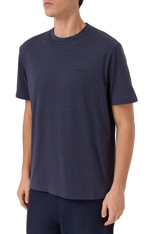 Футболка из шелка и хлопка Colombo TS00412/M0146-U Синий  TS00412/M0146-U Фото 3