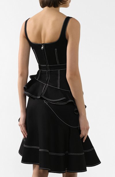 Хлопковое платье ALEXANDER MCQUEEN, арт. 606774/QMAAM, фото 4
