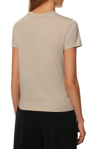 Хлопковая футболка KENZO бежевого цвета по цене 13800 руб., арт. FC52TS8464YM, фото 4 Хлопковая футболка KENZO, арт. FC52TS8464YM, фото 4