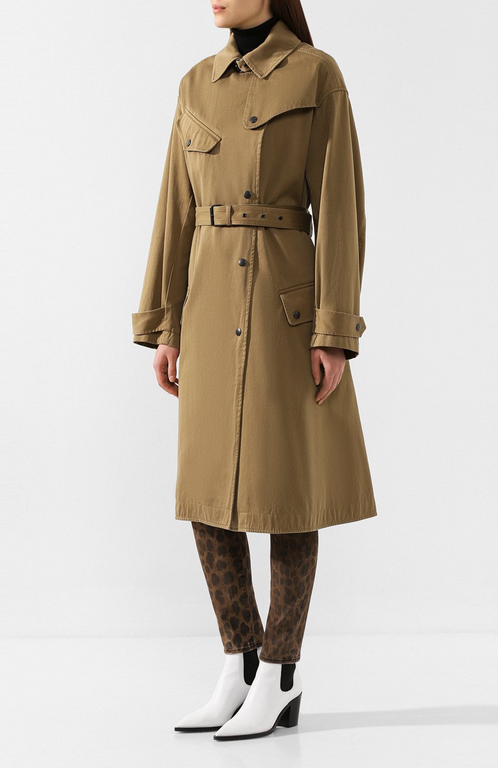 Хлопковый тренч ISABEL MARANT ETOILE, арт. MA0561-19A009E/GABA0, фото 3