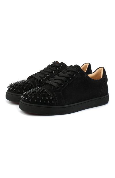 Замшевые кеды vieira spikes CHRISTIAN LOUBOUTIN, арт. vieira spikes flat veau velours, фото 1
